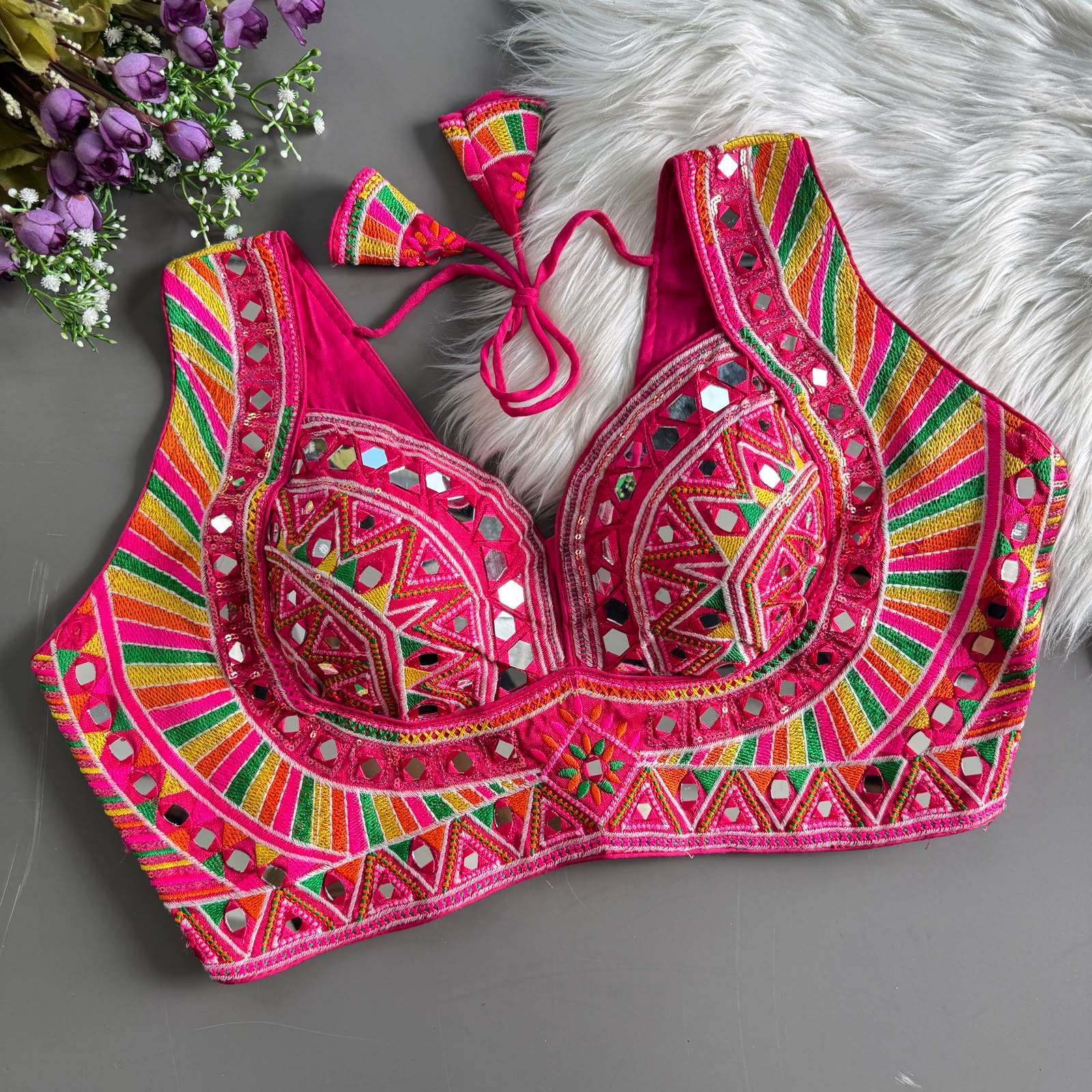 TRADITION MIRROR NAVRATRI WAER BLOUSE FOR YOU TO SHINE IN GARBA NIGHT MADE OF SILK FABRIC BLOUSE RESELLER IN SURAT TRADITION MIRROR NAVRATRI WAER BLOUSE FOR YOU TO SHINE IN GARBA NIGHT MADE OF SILK FABRIC BLOUSE RESELLER IN SURAT